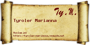 Tyroler Marianna névjegykártya